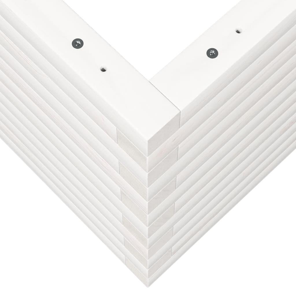 vidaXL Ζαρντινιέρα Κήπου Λευκή 70x40x45,5 εκ. από Μασίφ Ξύλο Πεύκου