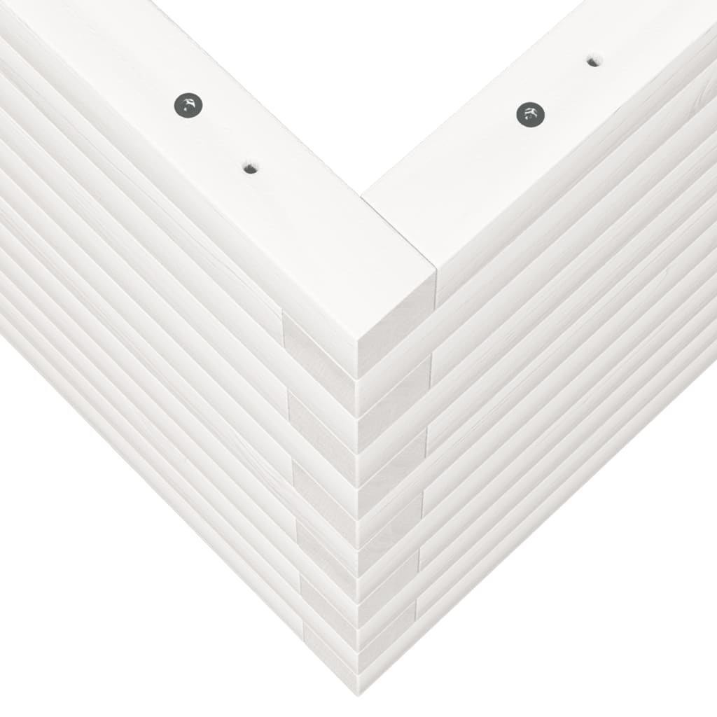 vidaXL Ζαρντινιέρα Κήπου Λευκή 110x40x45,5 εκ. από Μασίφ Ξύλο Πεύκου
