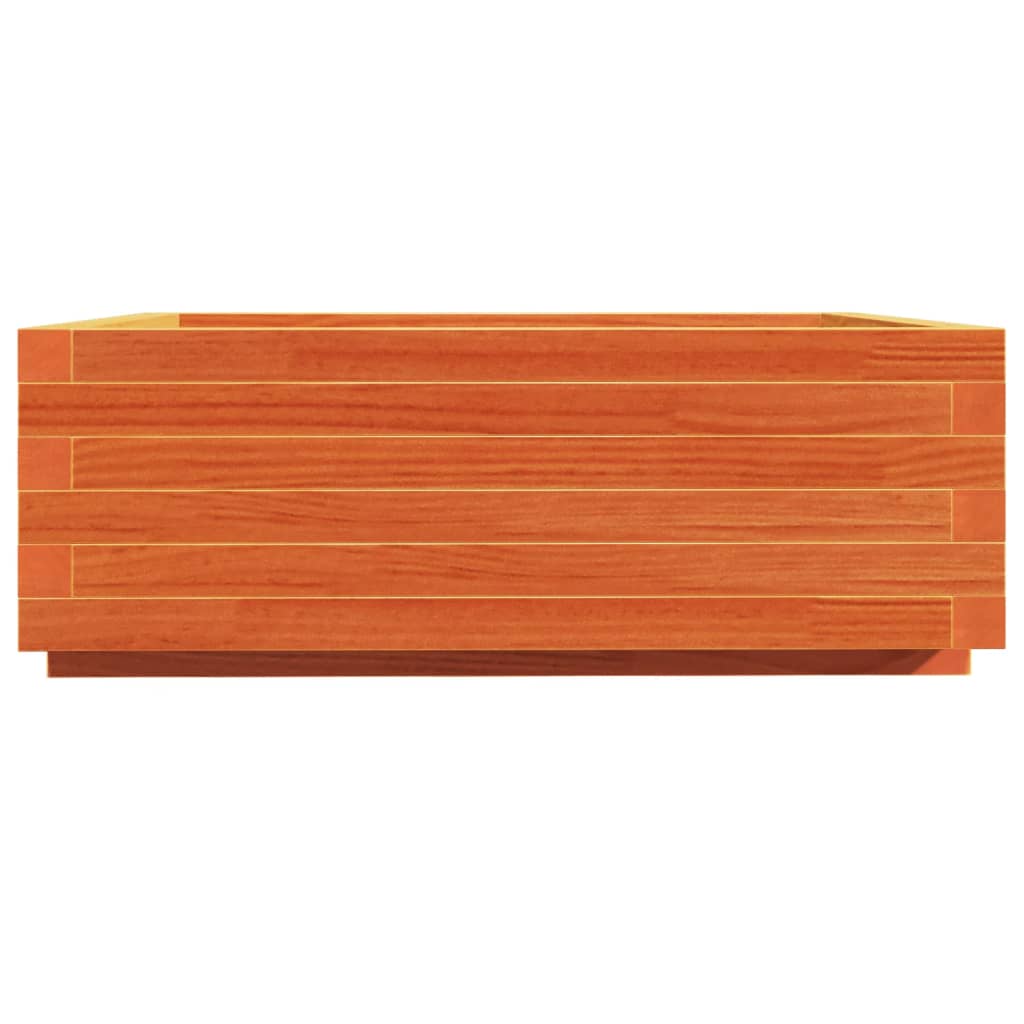 vidaXL Ζαρντινιέρα Καφέ Κεριού 70x70x26,5 εκ. από Μασίφ Ξύλο Πεύκου