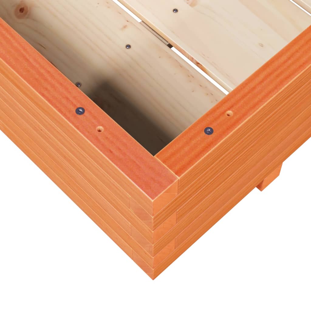 vidaXL Ζαρντινιέρα Καφέ Κεριού 110x110x26,5 εκ. από Μασίφ Ξύλο Πεύκου