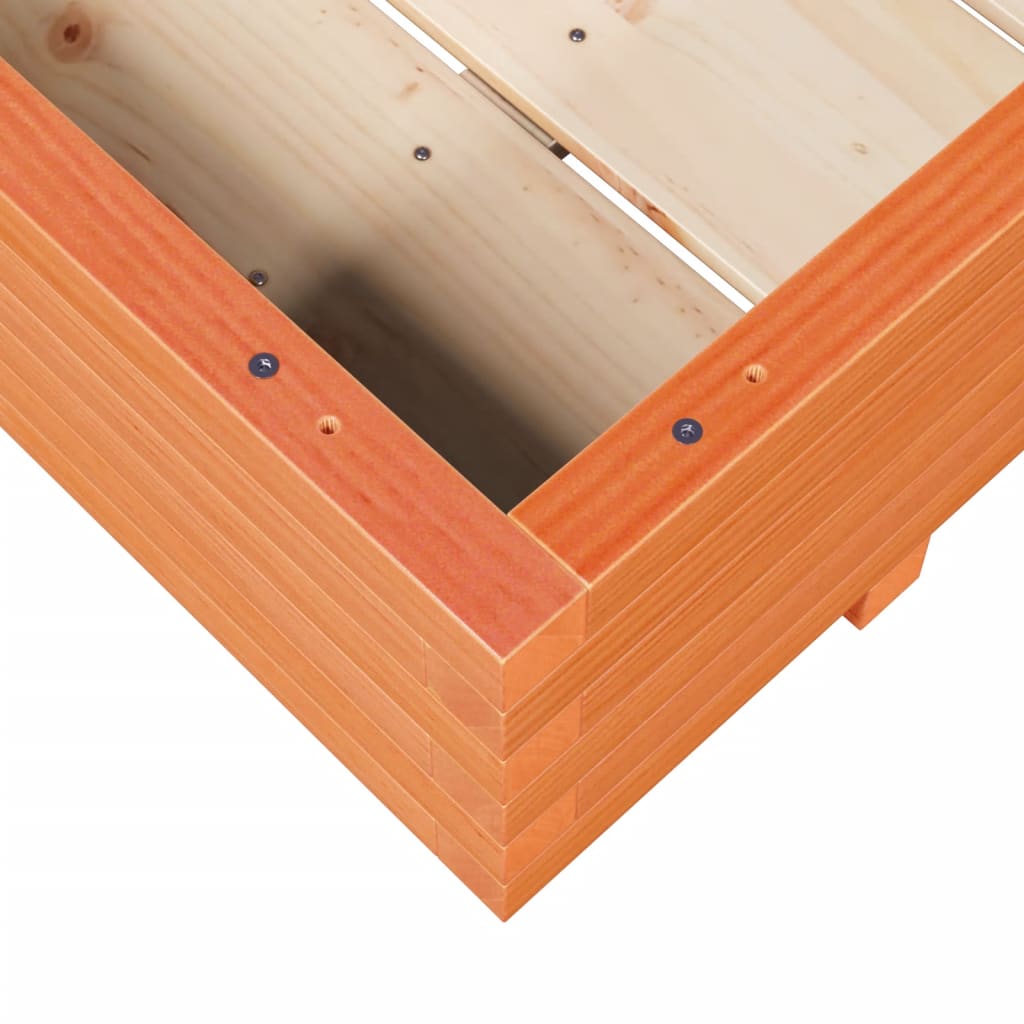 vidaXL Ζαρντινιέρα Καφέ Κεριού 90x60x26,5 εκ. από Μασίφ Ξύλο Πεύκου