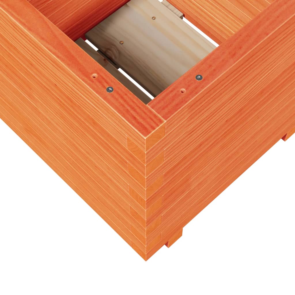 vidaXL Ζαρντινιέρα Καφέ Κεριού 50x50x49,5 εκ. από Μασίφ Ξύλο Πεύκου