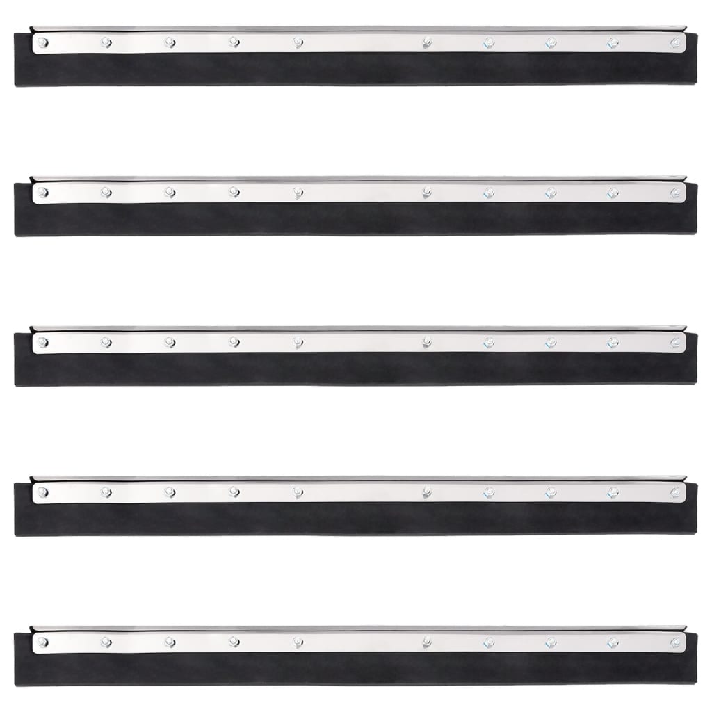 vidaXL Κεφαλές Σκουπίσματος Δαπέδου 5 Τεμ. 75x2x5 εκ Ατσάλι/Καουτσούκ