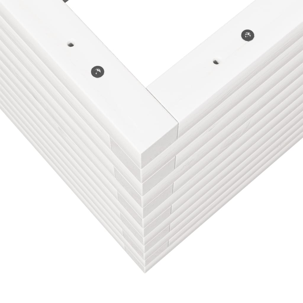 vidaXL Ζαρντινιέρα Λευκή 90x60x46 εκ. από Μασίφ Ξύλο Πεύκου