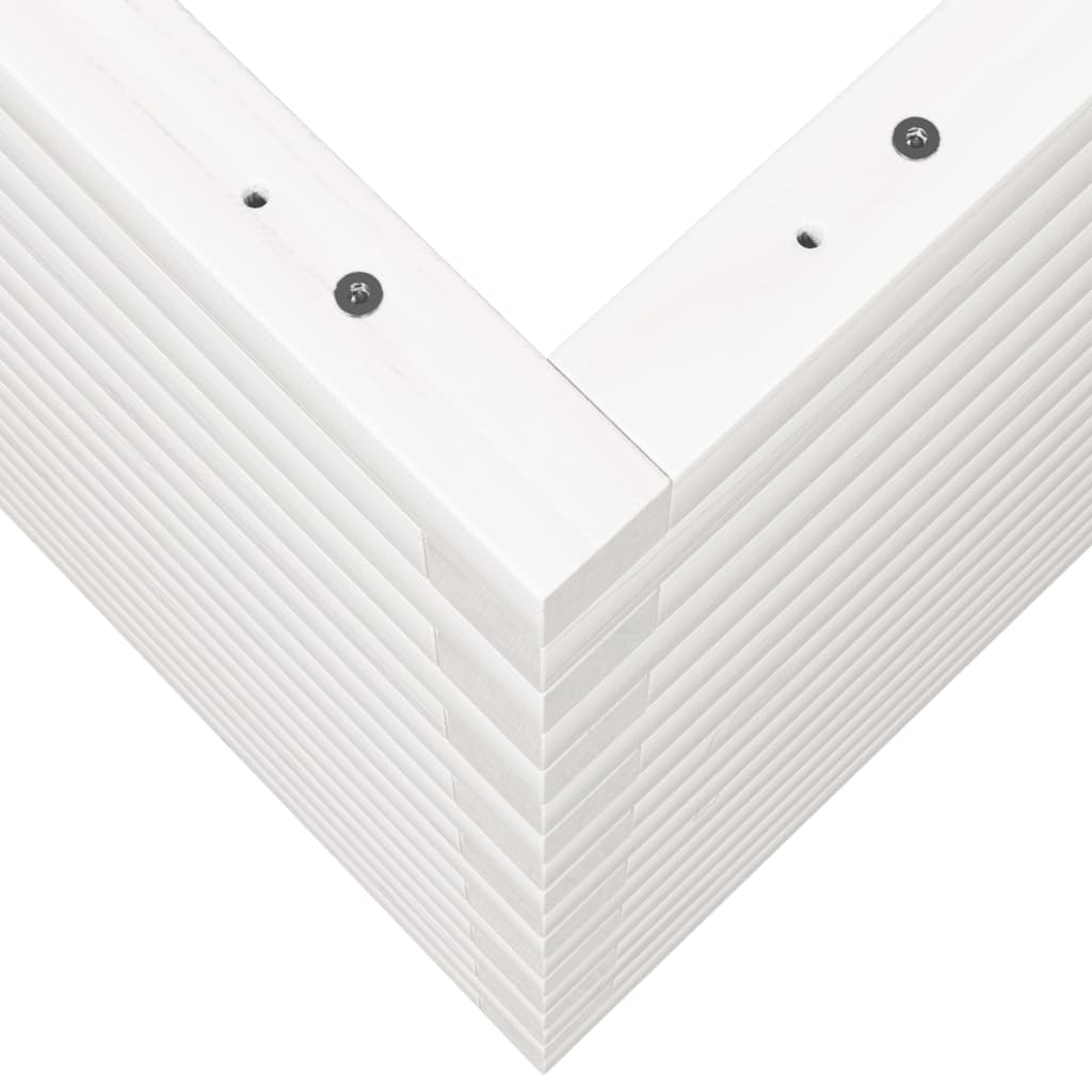 vidaXL Ζαρντινιέρα Λευκή. 50x50x68,5 εκ από Μασίφ Ξύλο Πεύκου