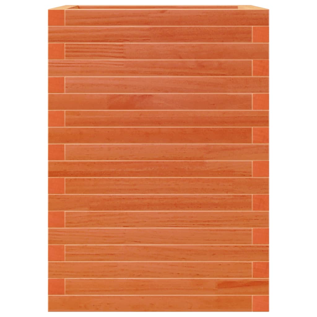 vidaXL Ζαρντινιέρα Καφέ Κεριού 50x50x68,5 εκ. από Μασίφ Ξύλο Πεύκου