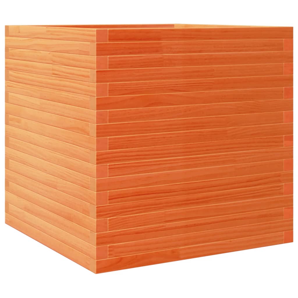 vidaXL Ζαρντινιέρα Καφέ Κεριού 70x70x68,5 εκ. από Μασίφ Ξύλο Πεύκου