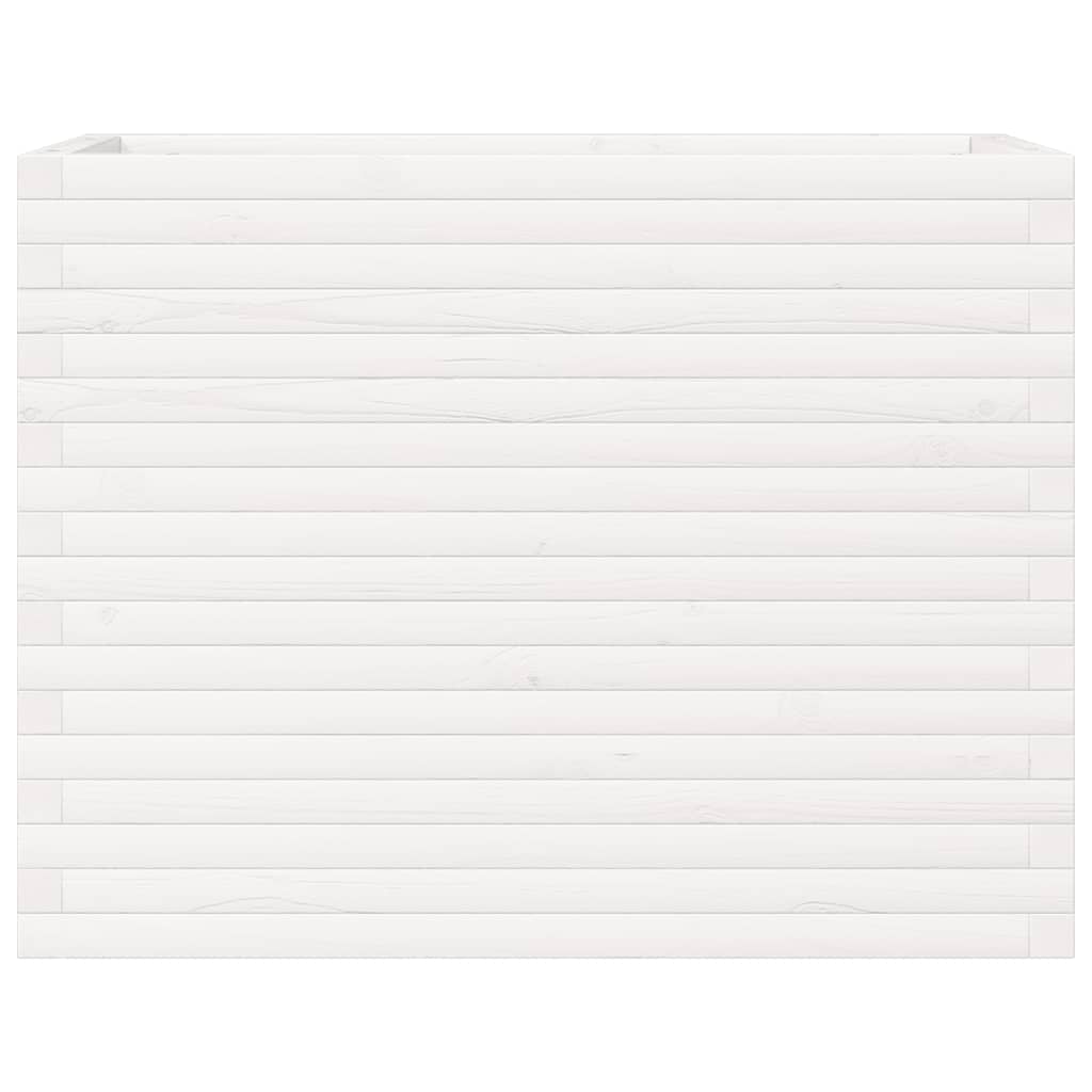vidaXL Ζαρντινιέρα Κήπου Λευκή 90x40x68,5 εκ. από Μασίφ Ξύλο Πεύκου