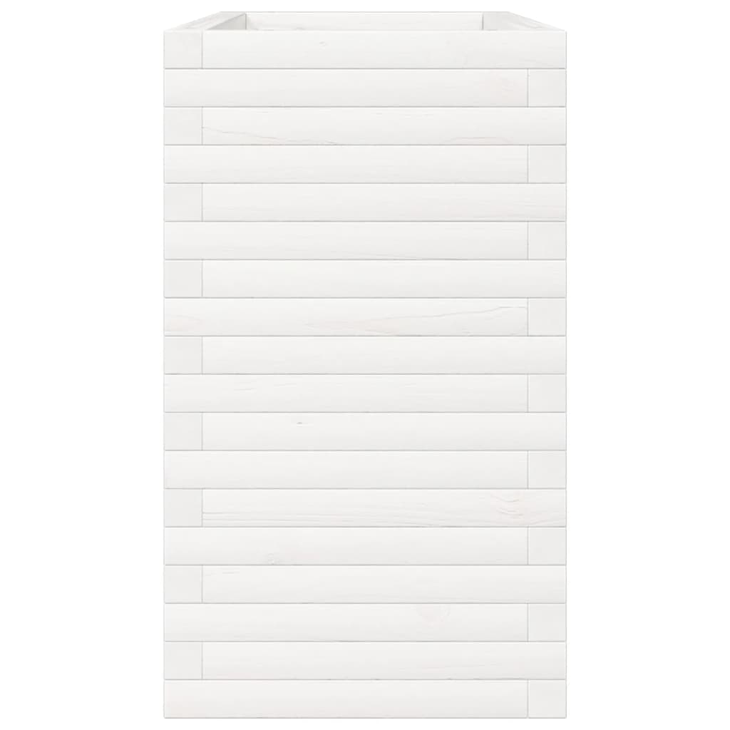 vidaXL Ζαρντινιέρα Κήπου Λευκή 90x40x68,5 εκ. από Μασίφ Ξύλο Πεύκου