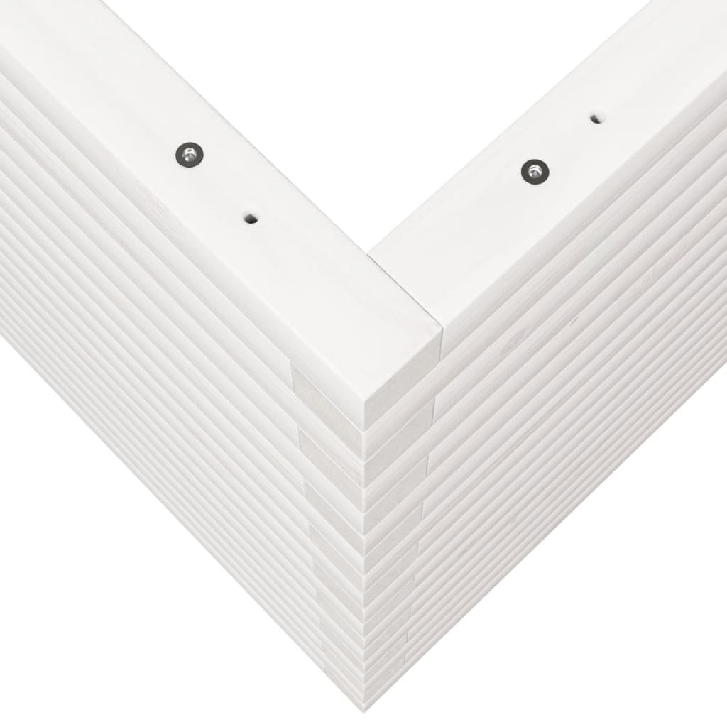 vidaXL Ζαρντινιέρα Κήπου Λευκή 110x60x68,5 εκ. από Μασίφ Ξύλο Πεύκου