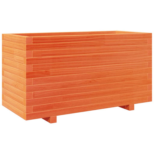 vidaXL Ζαρντινιέρα Καφέ Κεριού 90x40x49,5 εκ. από Μασίφ Ξύλο Πεύκου