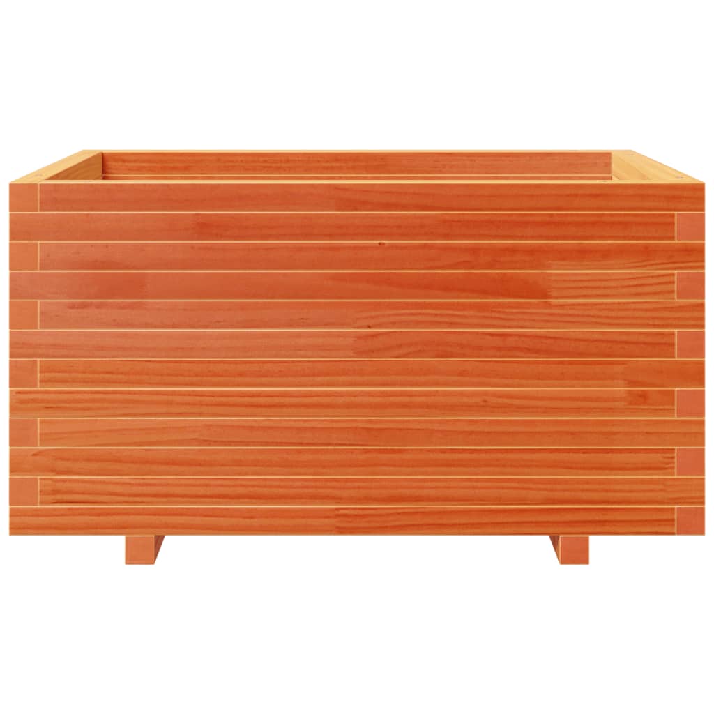 vidaXL Ζαρντινιέρα Καφέ Κεριού 90x60x49,5 εκ. από Μασίφ Ξύλο Πεύκου