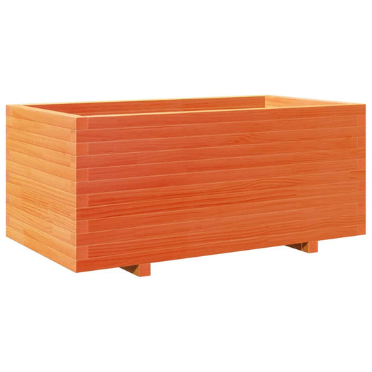 vidaXL Ζαρντινιέρα Καφέ Κεριού 110x60x49,5 εκ. από Μασίφ Ξύλο Πεύκου