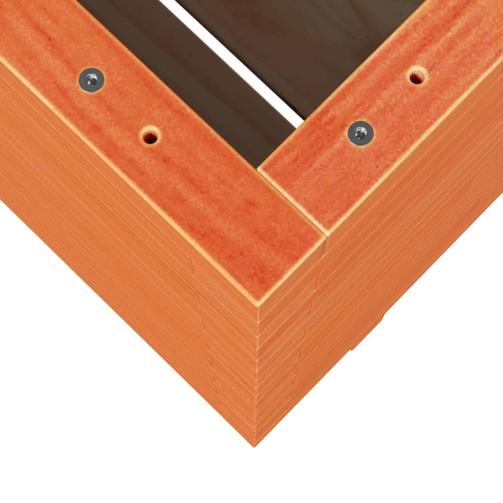 vidaXL Ζαρντινιέρα Καφέ Κεριού 60x60x72,5 εκ. από Μασίφ Ξύλο Πεύκου