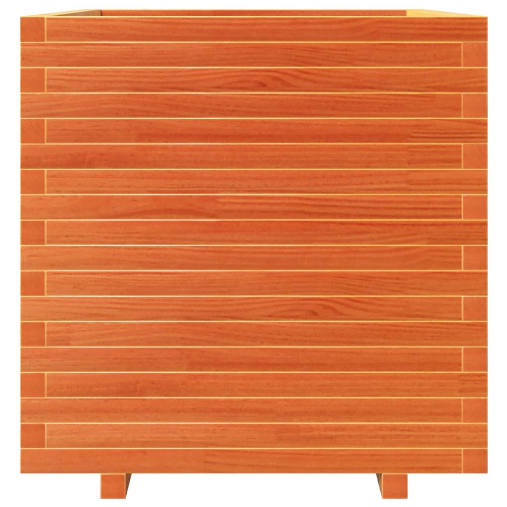 vidaXL Ζαρντινιέρα Καφέ Κεριού 70x70x72,5 εκ. από Μασίφ Ξύλο Πεύκου