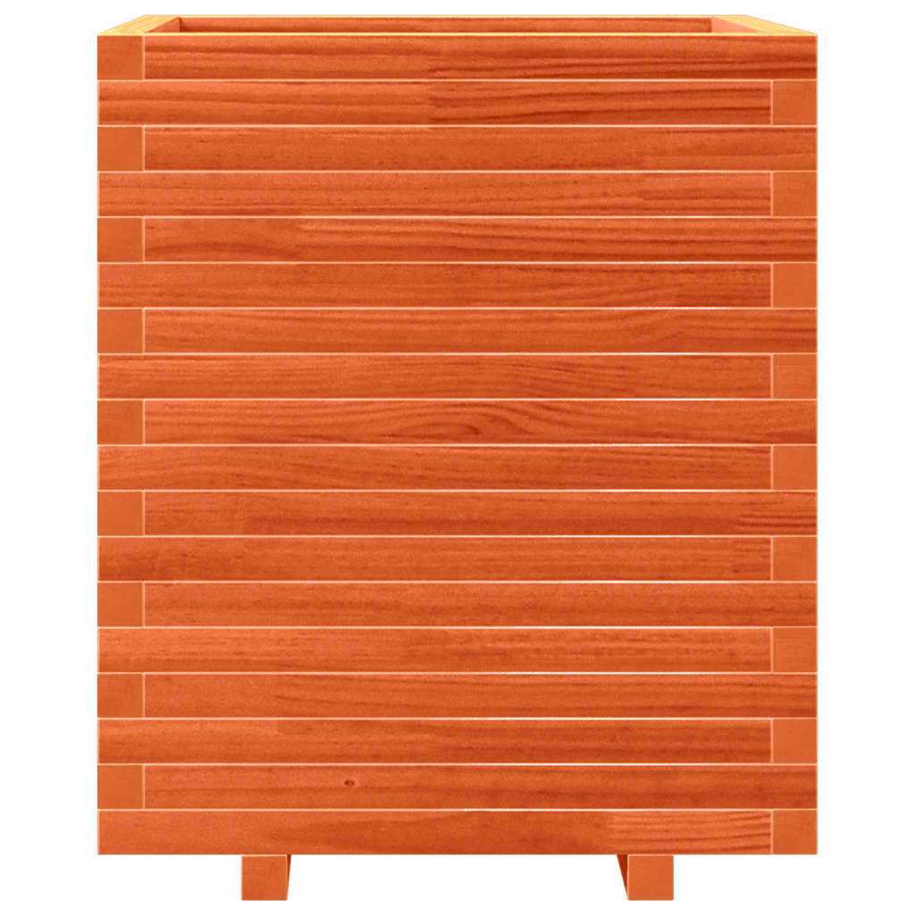 vidaXL Ζαρντινιέρα Καφέ Κεριού 60x60x72 εκ. από Μασίφ Ξύλο Πεύκου