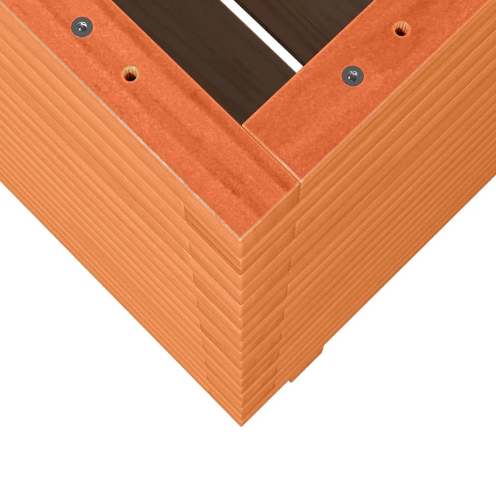 vidaXL Ζαρντινιέρα Καφέ Κεριού 60x60x72 εκ. από Μασίφ Ξύλο Πεύκου