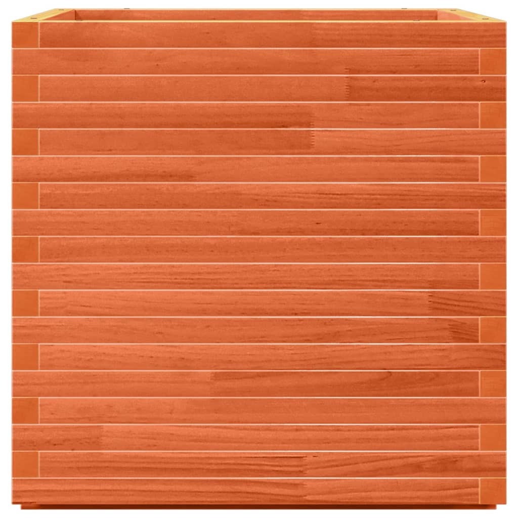 vidaXL Ζαρντινιέρα Καφέ Κεριού 70x70x72 εκ. από Μασίφ Ξύλο Πεύκου