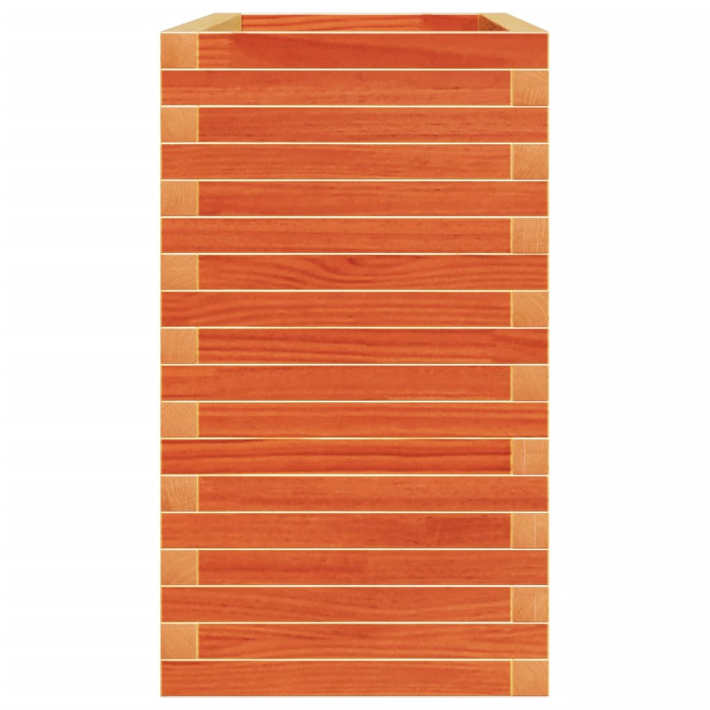 vidaXL Ζαρντινιέρα Καφέ Κεριού 110x40x72 εκ. από Μασίφ Ξύλο Πεύκου