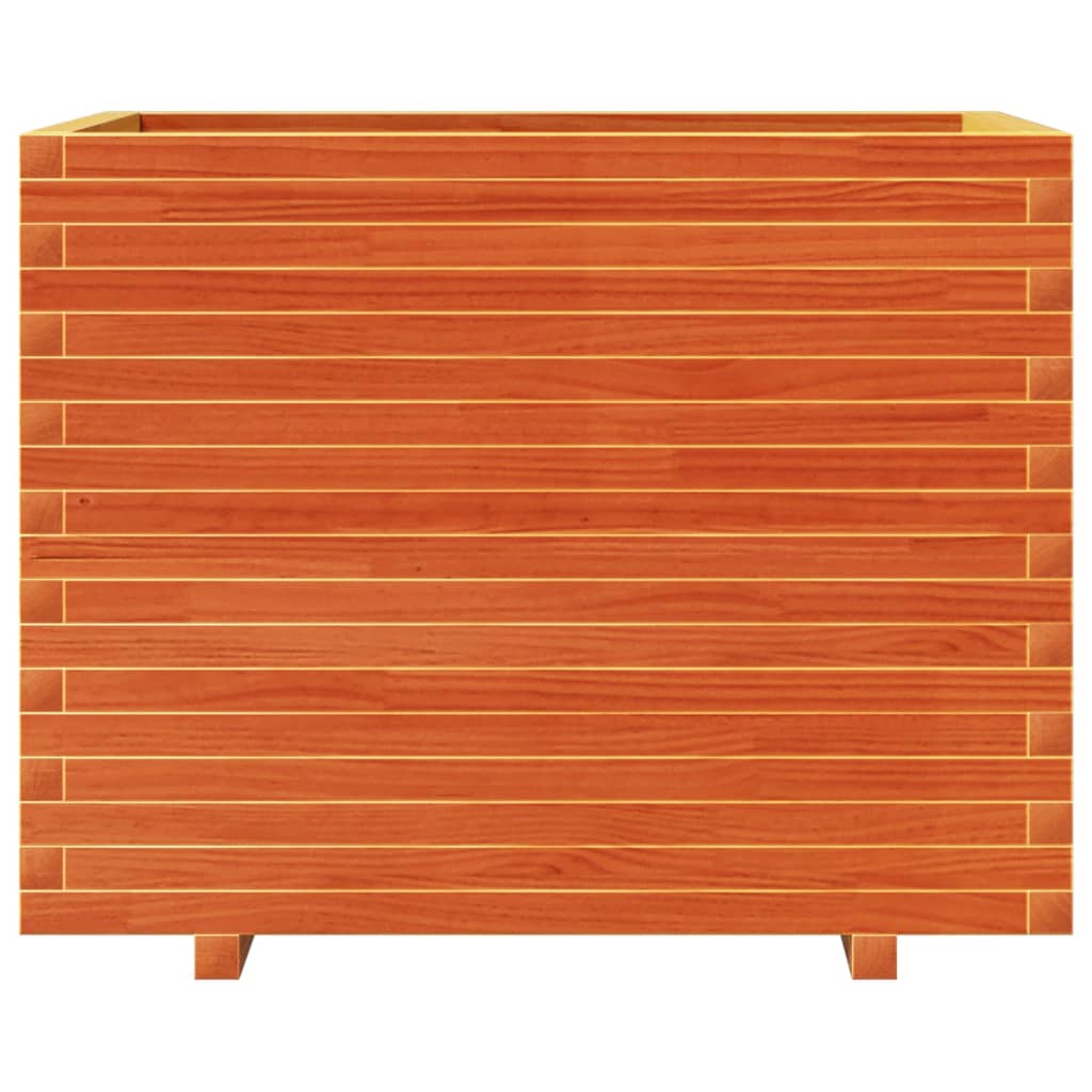 vidaXL Ζαρντινιέρα Καφέ Κεριού 90x60x72 εκ. από Μασίφ Ξύλο Πεύκου