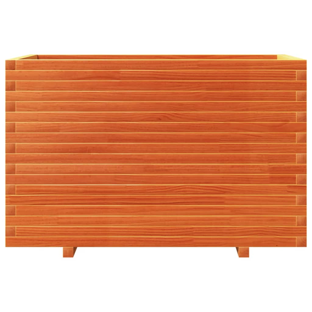 vidaXL Ζαρντινιέρα Καφέ Κεριού 110x60x72 εκ. από Μασίφ Ξύλο Πεύκου