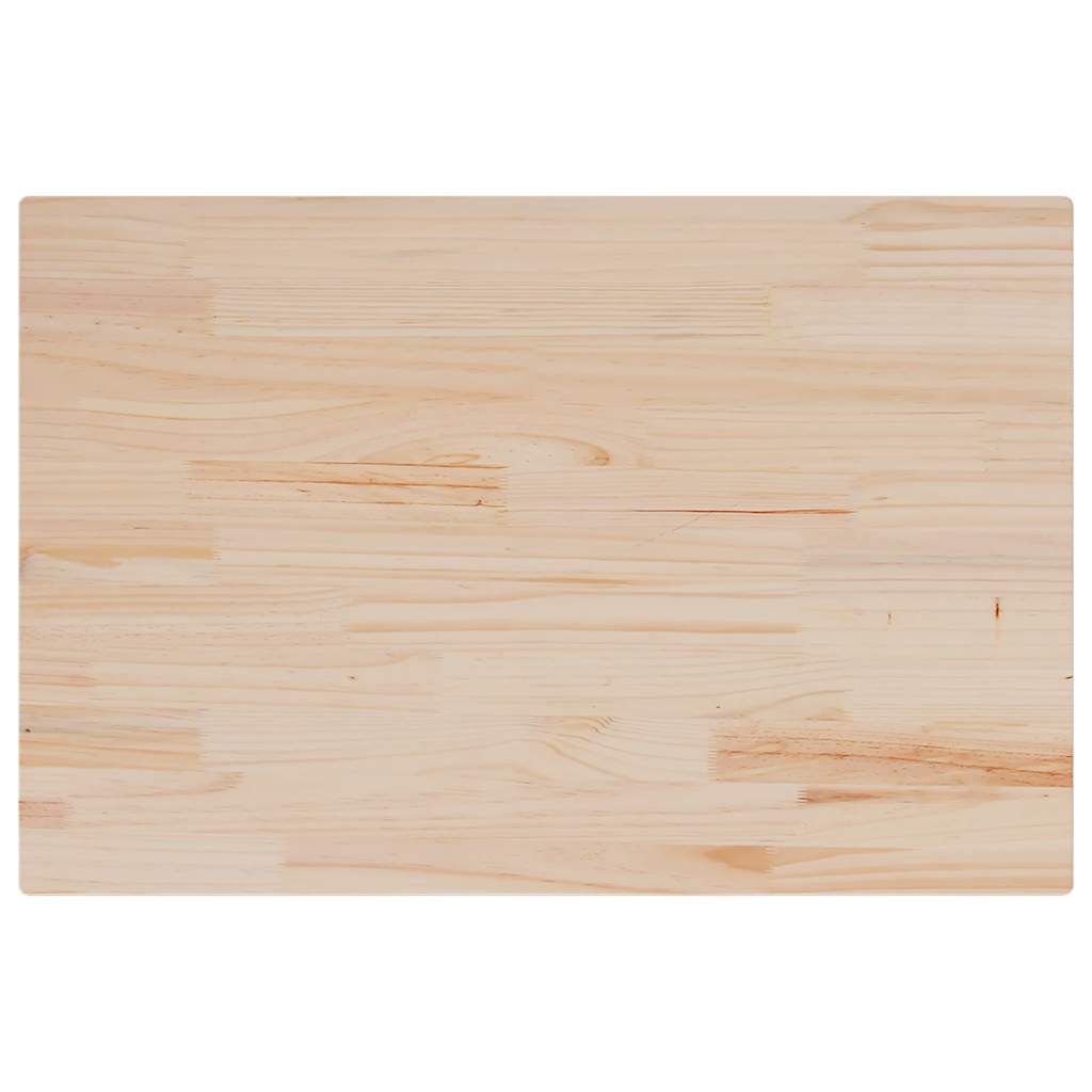 vidaXL Επιφάνεια Τραπεζιού Ορθογώνια 80x50x2,5 εκ. Μασίφ Ξύλο Πεύκου