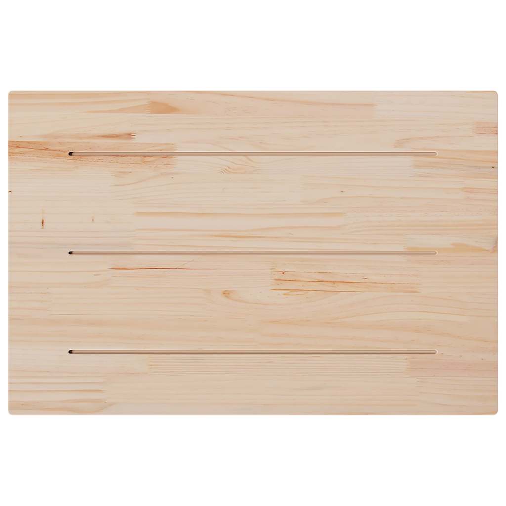 vidaXL Επιφάνεια Τραπεζιού Ορθογώνια 80x50x2,5 εκ. Μασίφ Ξύλο Πεύκου