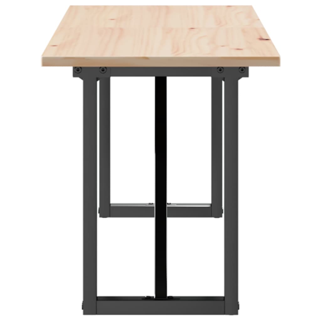 vidaXL Τραπεζάκι Σαλονιού Πλαίσιο Ο Μασίφ Πεύκο/Ατσάλι