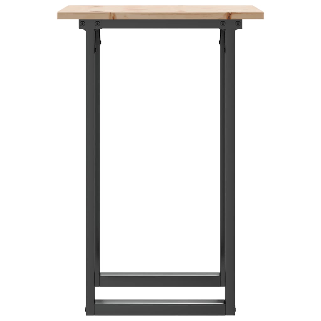 vidaXL Τραπέζι Τραπεζαρίας Πλαίσιο Ο50x50x75εκ Μασίφ Πεύκο/Ατσάλι