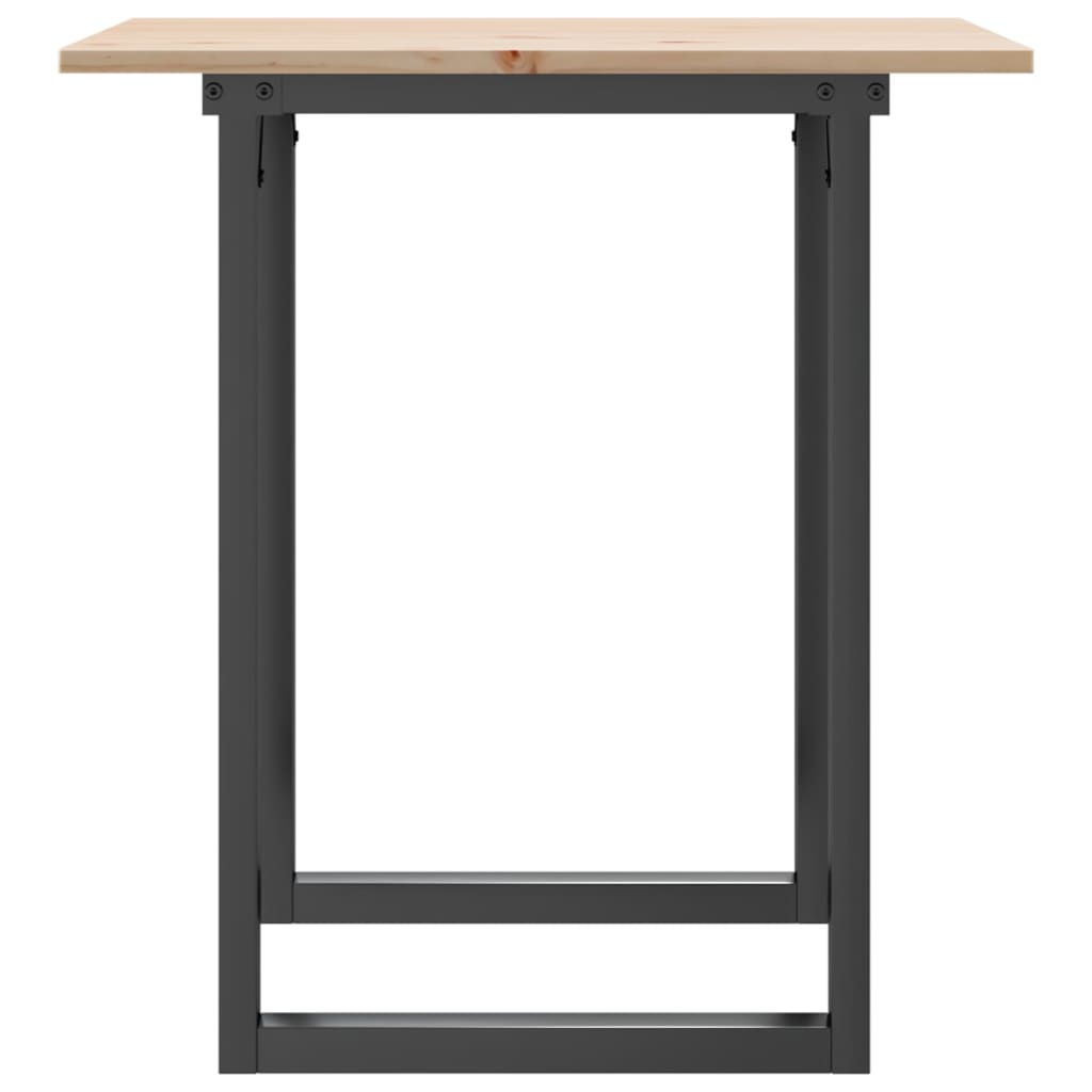 vidaXL Τραπέζι Τραπεζαρίας Πλαίσιο Ο Μασίφ Πεύκο/Ατσάλι