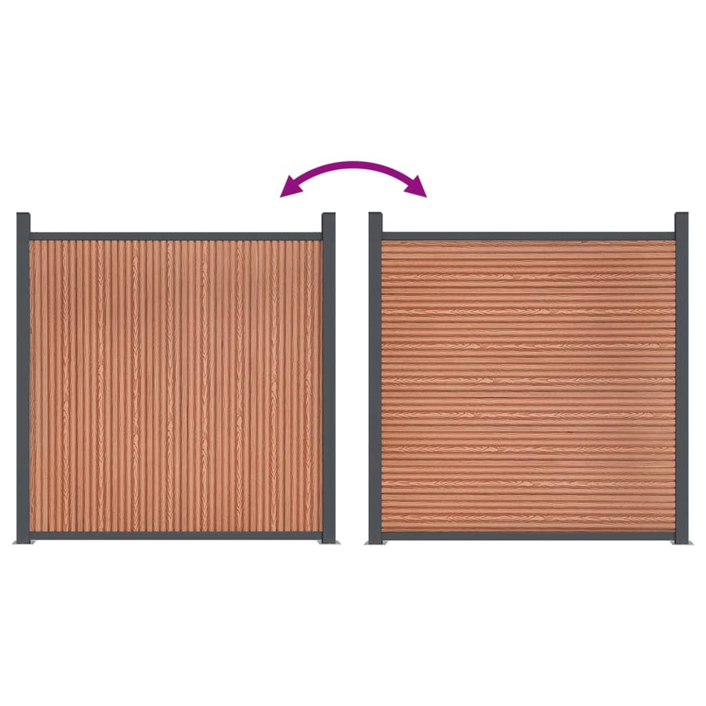 vidaXL Πάνελ Περίφραξης Καφέ 353 x 186 εκ. από WPC