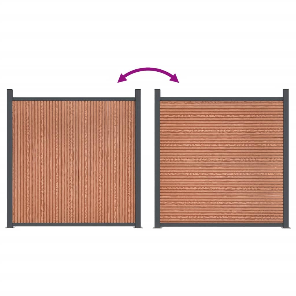 vidaXL Πάνελ Περίφραξης Καφέ 526 x 186 εκ. από WPC