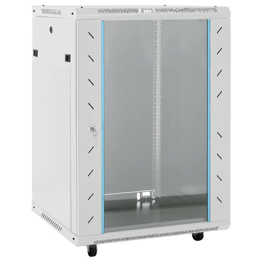 vidaXL Καμπίνα Δικτύου με Περιστ. Πόδια 15U 19" IP20 60x45x86 εκ.