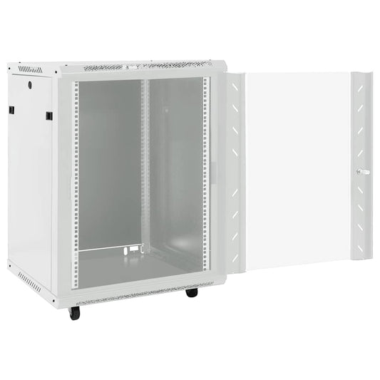 vidaXL Καμπίνα Δικτύου με Περιστ. Πόδια 15U 19" IP20 60x45x86 εκ.