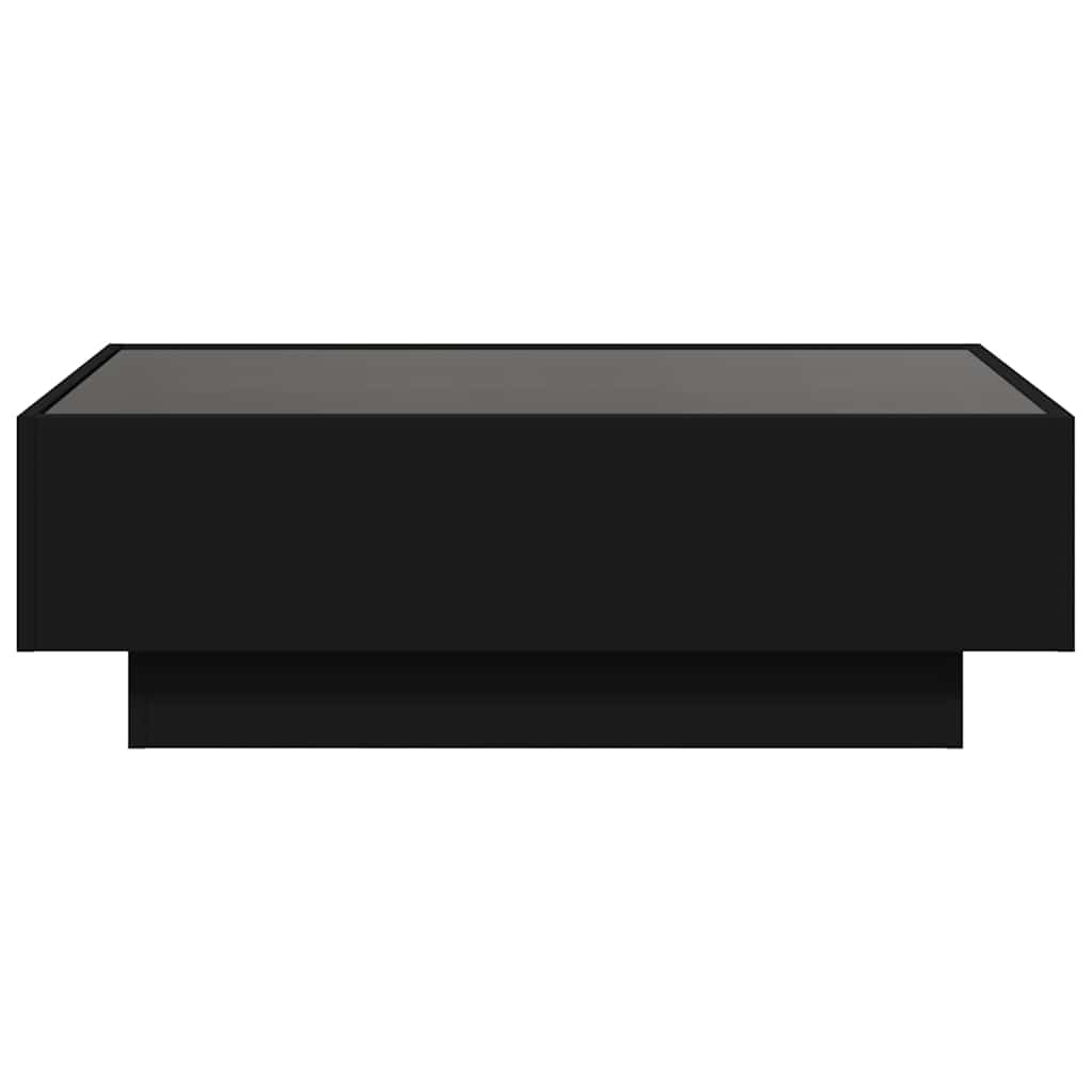 vidaXL Τραπεζάκι Σαλονιού με LED Μαύρο 90x50x30 εκ. Επεξεργασμένο Ξύλο