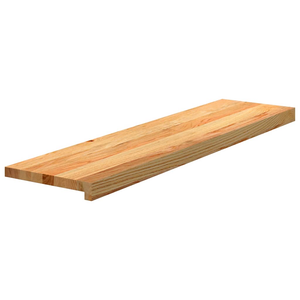 vidaXL Πατάκια Σκάλας 4 τεμ. Ανοιχτό Καφέ 100x25x2 cm Ξύλο Δρυός