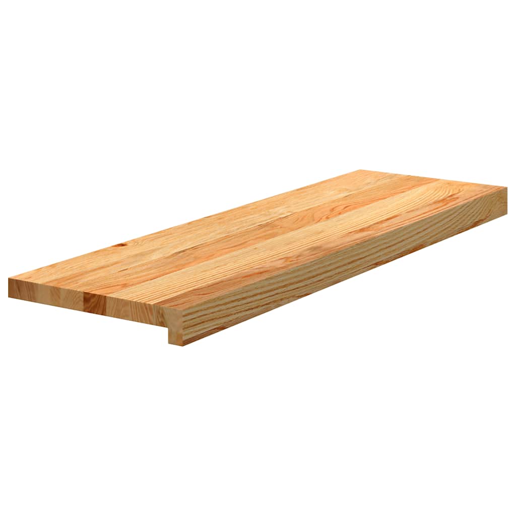 vidaXL Πατάκια Σκάλας 12 τεμ. Ανοιχτό Καφέ 80x25x2 cm Ξύλο Δρυός