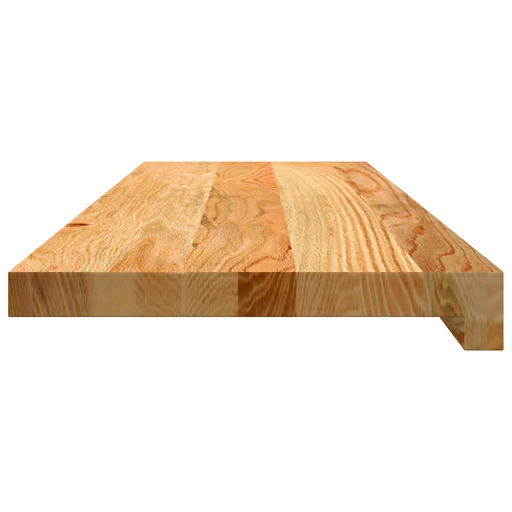 vidaXL Πατάκια Σκάλας 12 τεμ. Ανοιχτό Καφέ 80x25x2 cm Ξύλο Δρυός