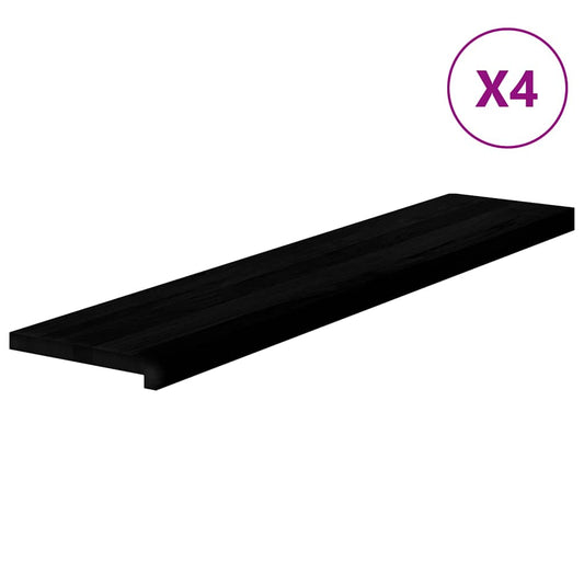 vidaXL Πατάκια Σκάλας 4 τεμ. Σκούρο Καφέ 120x30x2 cm Ξύλο Δρυός