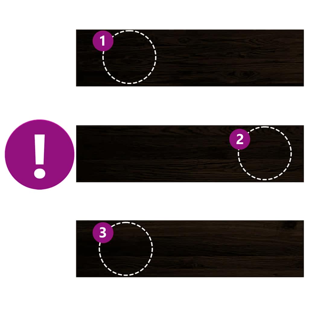 vidaXL Πέλματα Σκάλας 12 τεμάχια Σκούρο καφέ μασίφ ξύλο δρυς