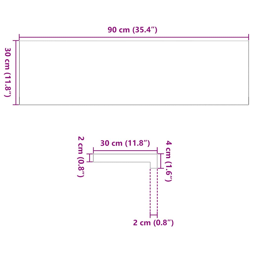 vidaXL Πέλματα Σκάλας 16 τμχ Καφέ-Μαύρο 90x30x2 cm Στερεό ξύλο δρυός