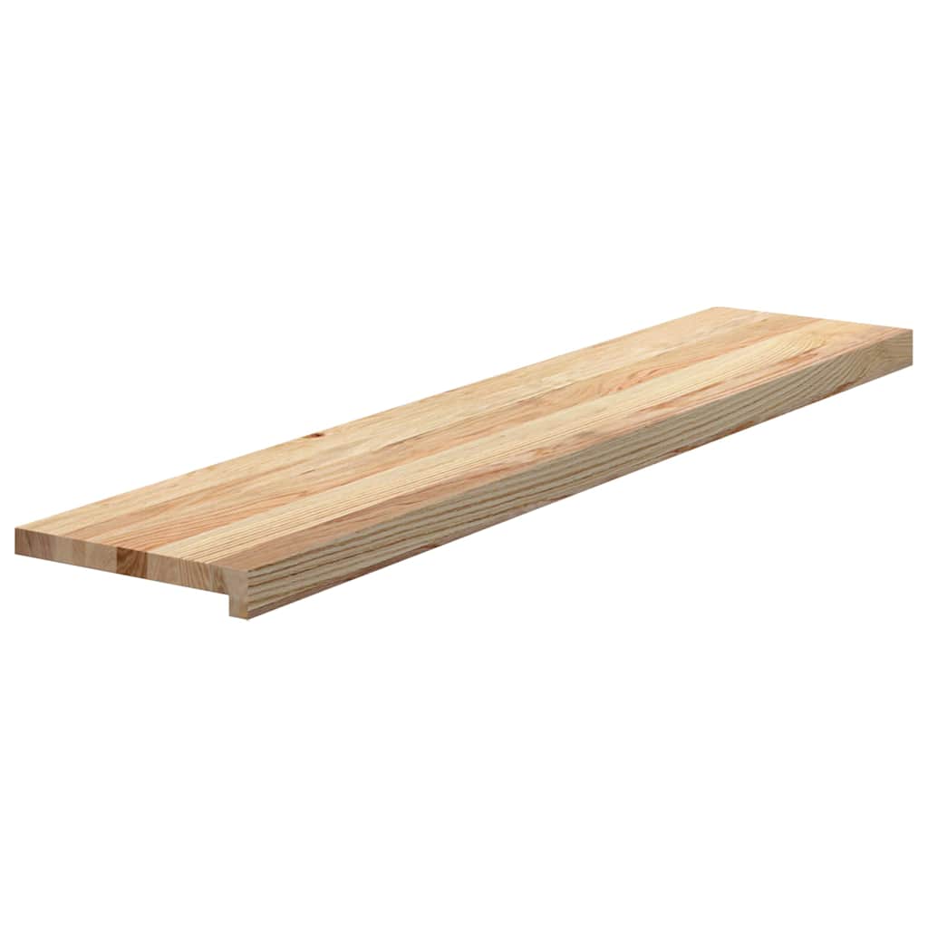 vidaXL Πατάκια Σκάλας 2 τεμ. 120x25x2 εκ. Ακατέργαστο Μασίφ Ξύλο Δρυός