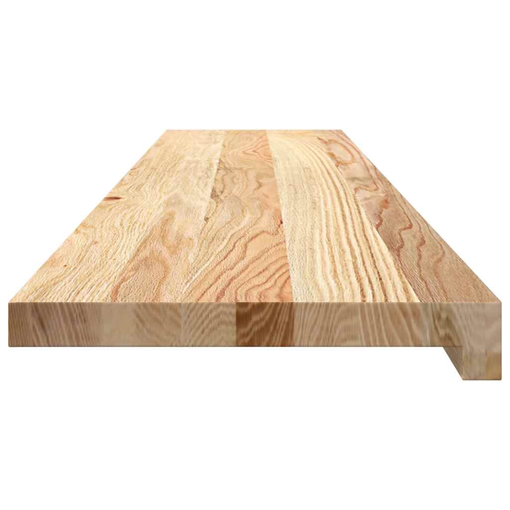 vidaXL Πατάκια Σκάλας 2 τεμ. 120x25x2 εκ. Ακατέργαστο Μασίφ Ξύλο Δρυός