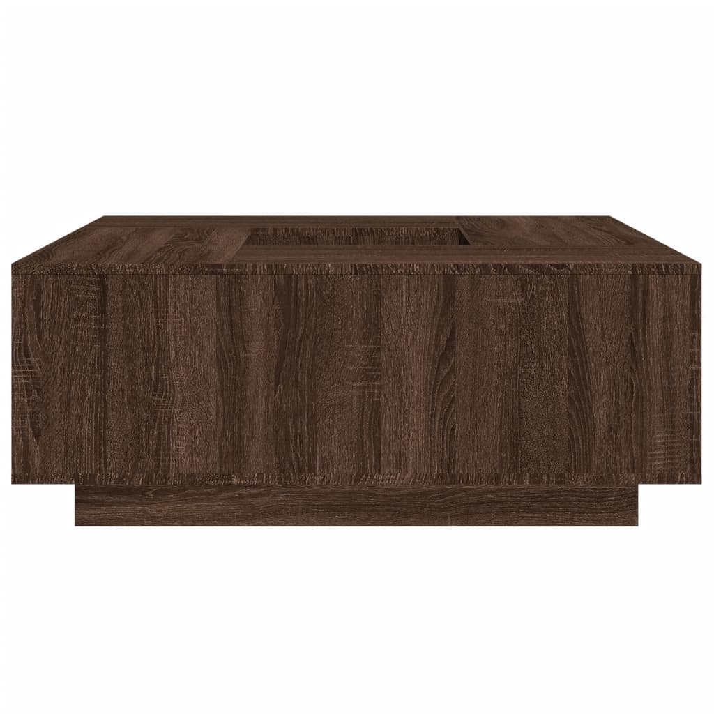vidaXL Τραπεζάκι Σαλονιού Καφέ Δρυς 100x100x40 εκ. Επεξεργασμένο Ξύλο