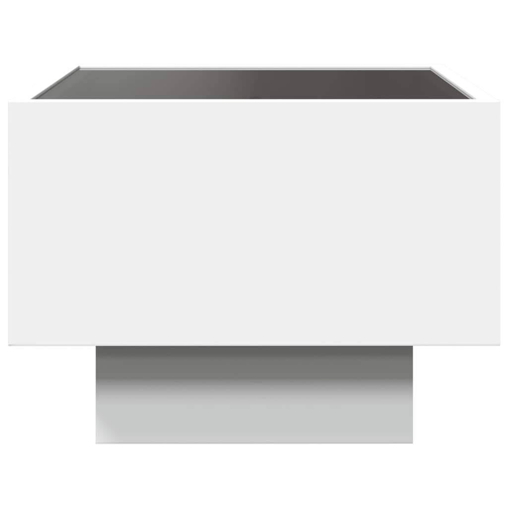 vidaXL Κομοδίνο Άπειρο Φως LED Λευκό 40x40x30 εκ.