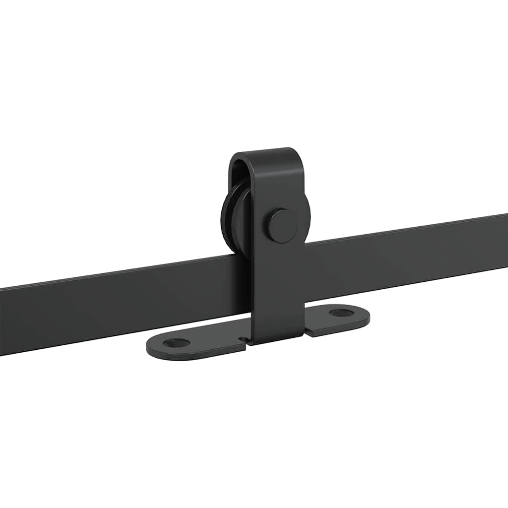 vidaXL Κιτ συρόμενης πόρτας γραφείου 213 cm από ανθρακούχο χάλυβα