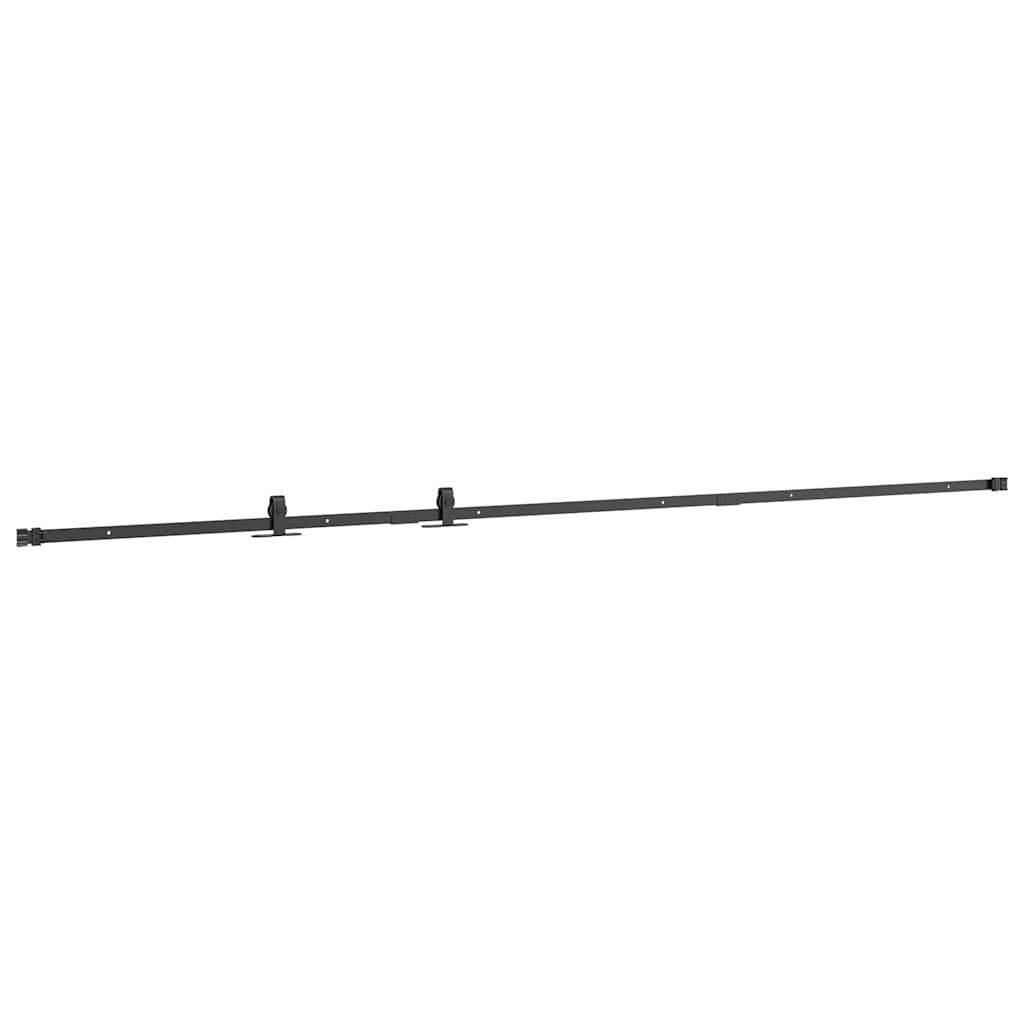 vidaXL Κιτ συρόμενης πόρτας γραφείου 244 cm από ανθρακούχο χάλυβα