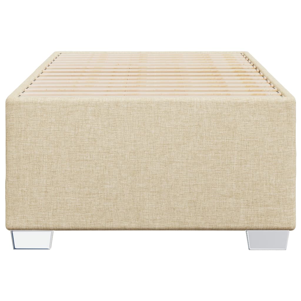 vidaXL Πλαίσιο κρεβατιού χωρίς στρώμα Κρέμα 80x200 cm Ύφασμα