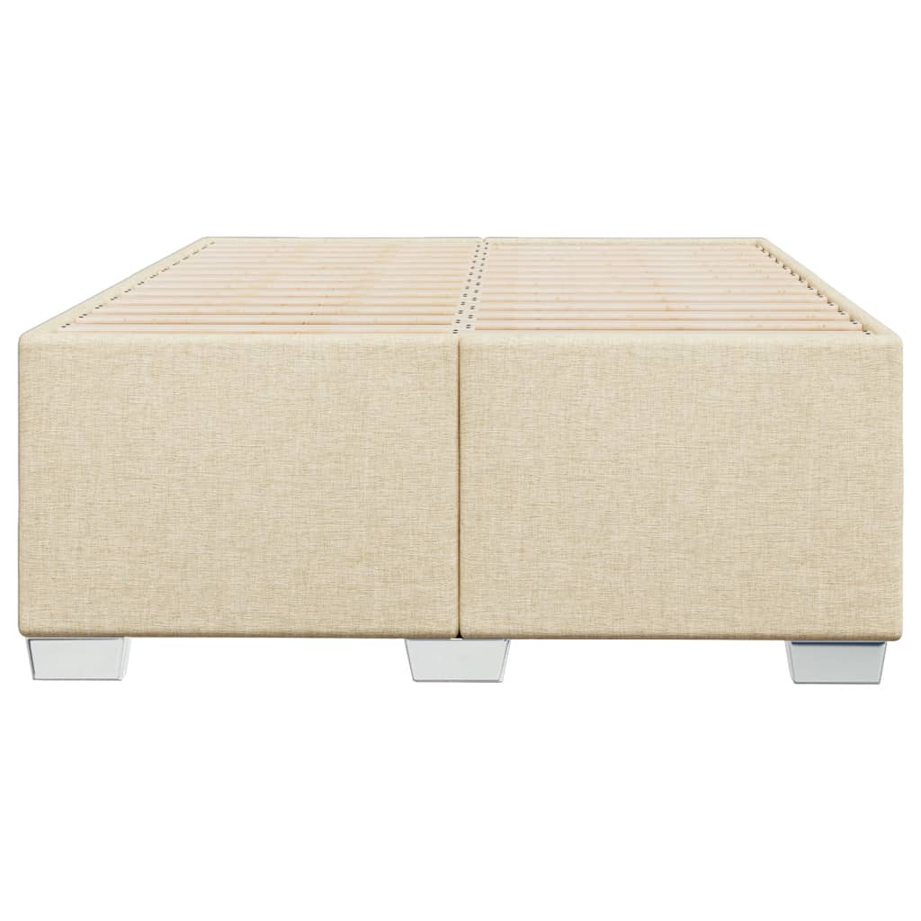vidaXL Πλαίσιο Κρεβατιού χωρίς στρώμα Κρέμα 120x190 εκ. Υφασμάτινο