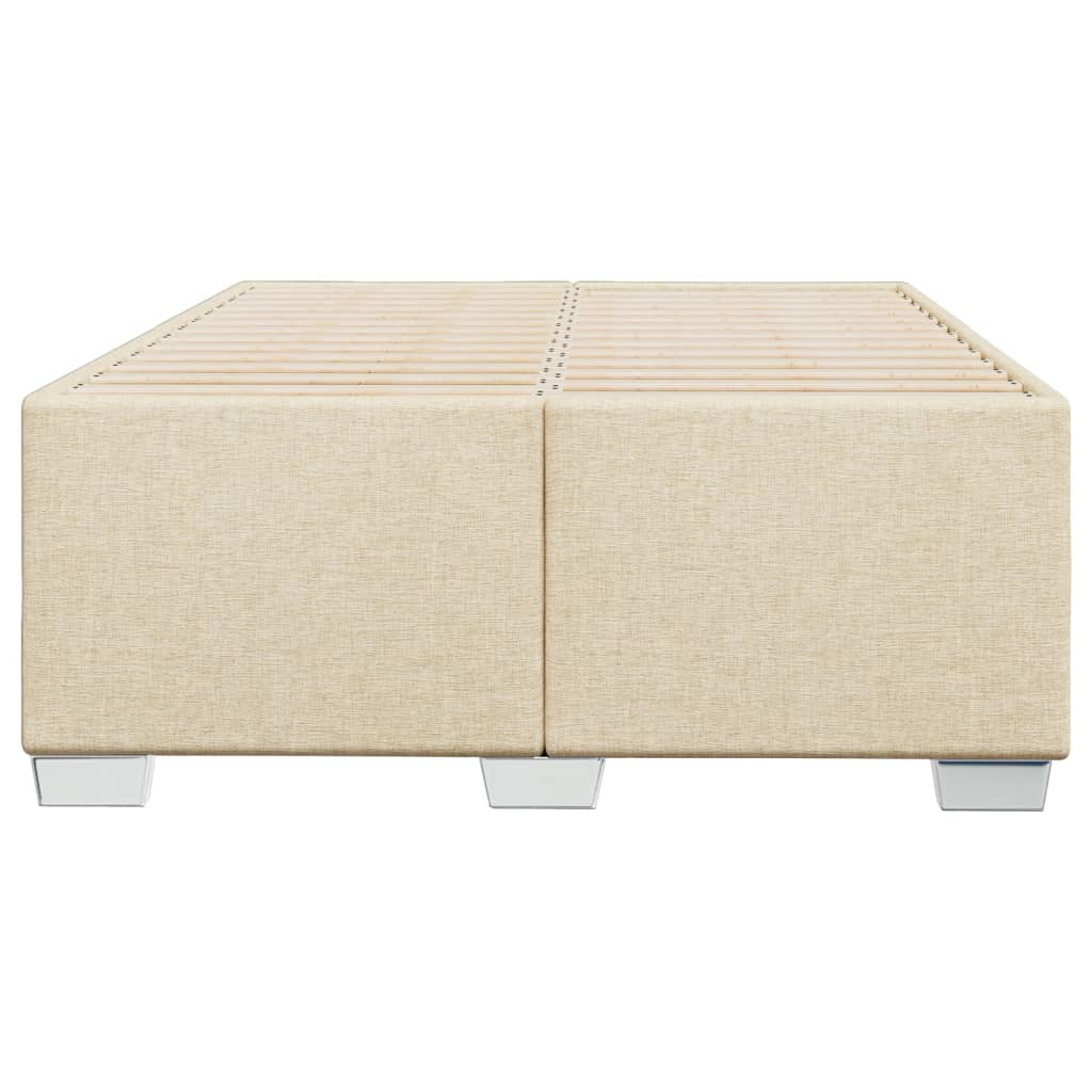 vidaXL Σκελετός Κρεβατιού Χωρίς Στρώμα Κρεμ 120x200 εκ. Υφασμάτινο